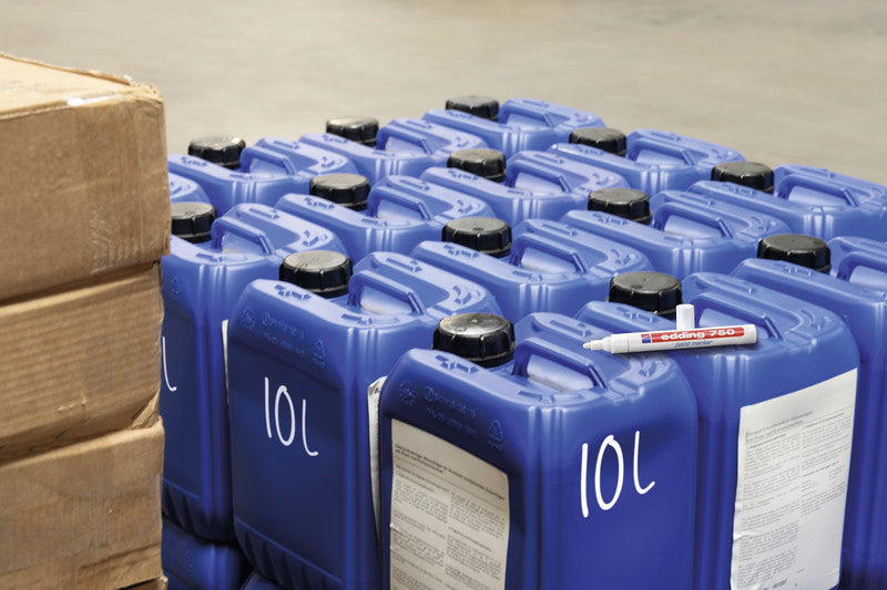 Edding Permanentmarker für Glas, Metall, Plastik – Weiss