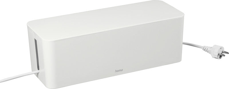 Hama Kabelbox – 406 × 156 mm, Kunststoff, Weiss, zuschneidbar, für Kabel bis Ø 20 mm