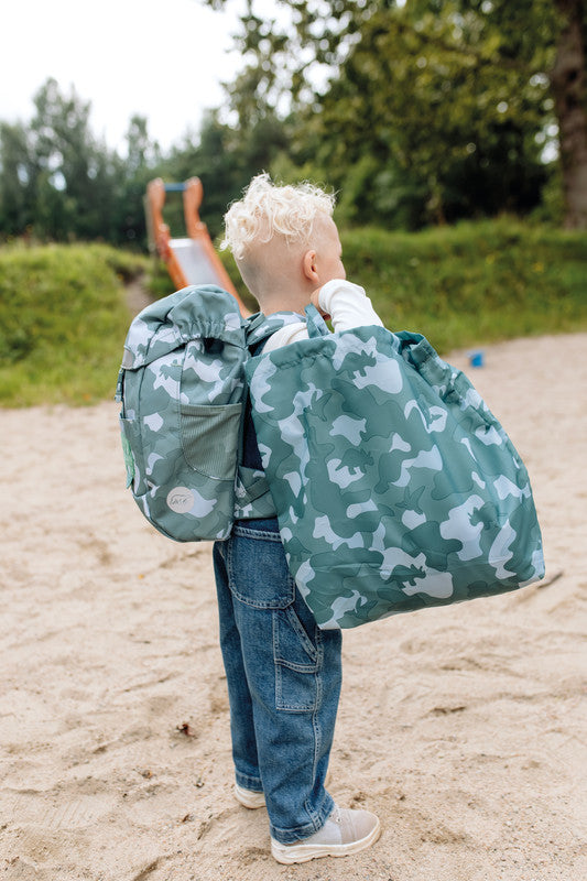 Beckmann Kindergartenrucksack – Wandern – Dinosaurier – Recycelte Materialien