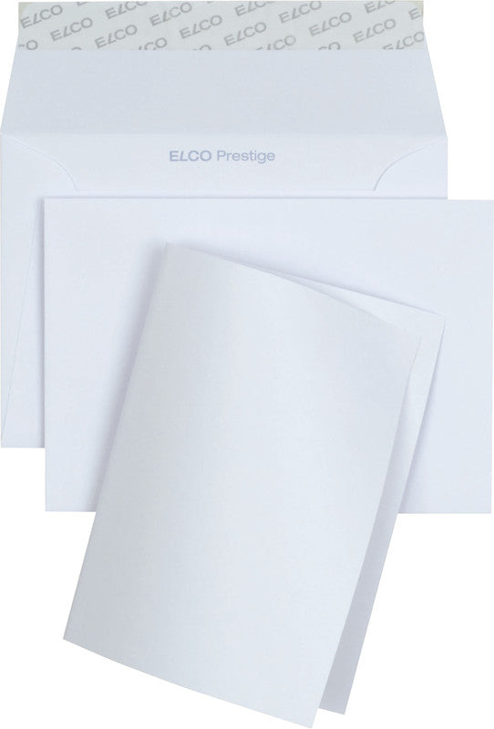 Elco Grusskarte – A6 (105 × 148 mm) – mit Umschlägen, hochweissem Karton, 10er Pack