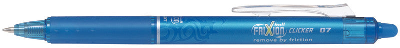 Pilot FriXion Ball Clicker – radierbarer Tintenroller, 0,7 mm, hellblau, für Linkshänder