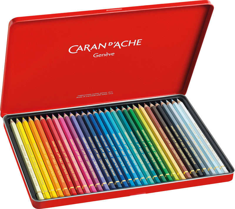 Caran d-Ache Caran d'Ache Buntstifte Pablo – 30 Farben, im Metalletui, Ø 3,8 mm, FSC