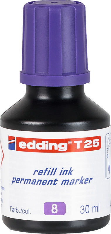 Edding Nachfülltusche – Violett, Wasserfest, Geruchsarm, Lichtbeständig, 30 ml