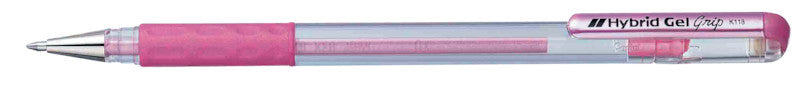 Pentel Hybrid Gel Grip Gelschreiber 6er Etui – 6 Farben, 0,8 mm, wasserfest, lichtbeständig, Kappe