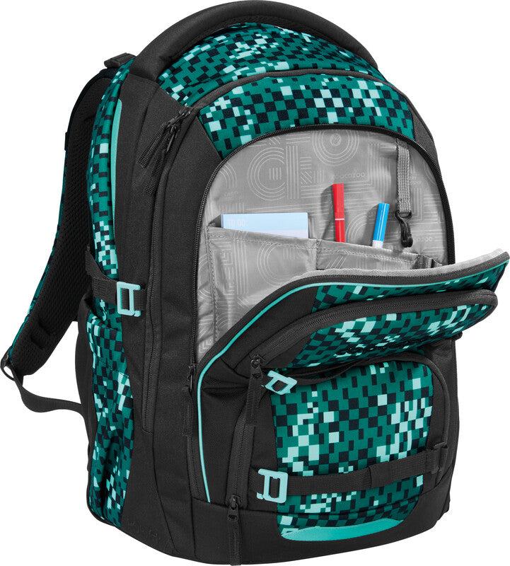 Coocazoo Rucksack Porter – Pixel Blox – aus 100% recycelten PET-Flaschen