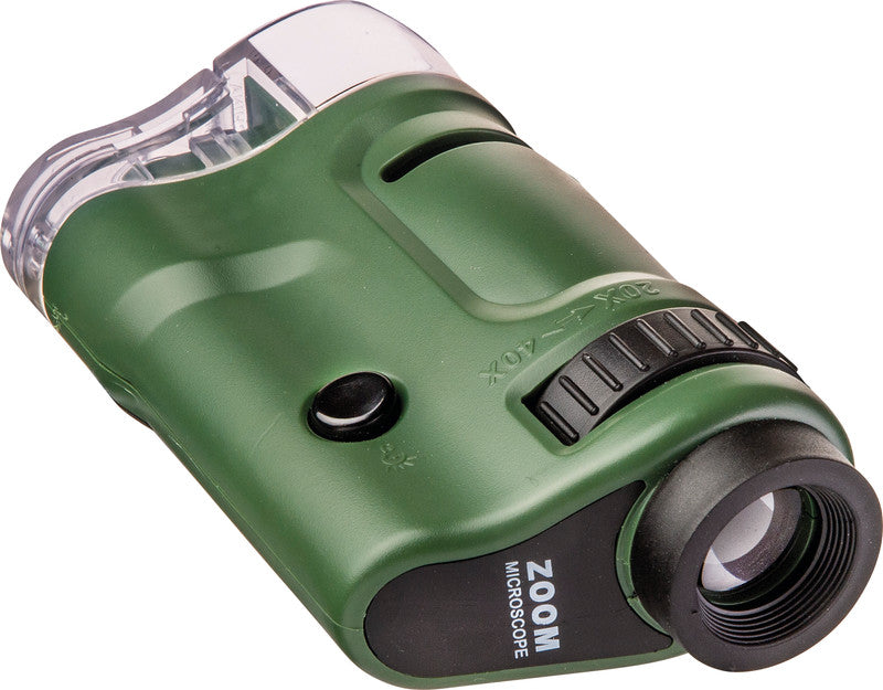 Carson MicroBrite Taschenmikroskop – 20–40×, LED, grün