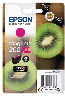 Epson Tintenpatrone 202XL, Magenta, 8,5 ml