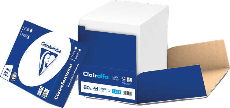 Clairalfa Universalpapier Weiss – A4, 80 g/m², 2'500 Blatt