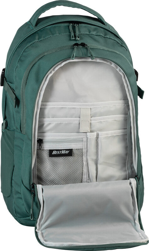 Bestway Notebook-Rucksack Evolution Solid – für 15", 22 l, atmungsaktives Rückenpolster, Polyester – Graugrün