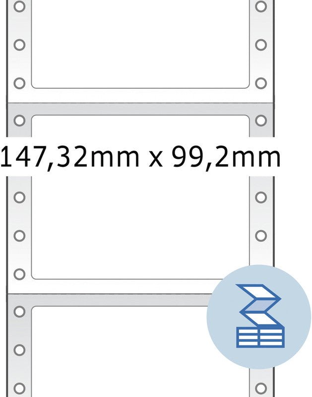 HERMA Druckeretiketten, 147 mm × 99 mm, weiss, Papier, permanent, 3000 Etiketten