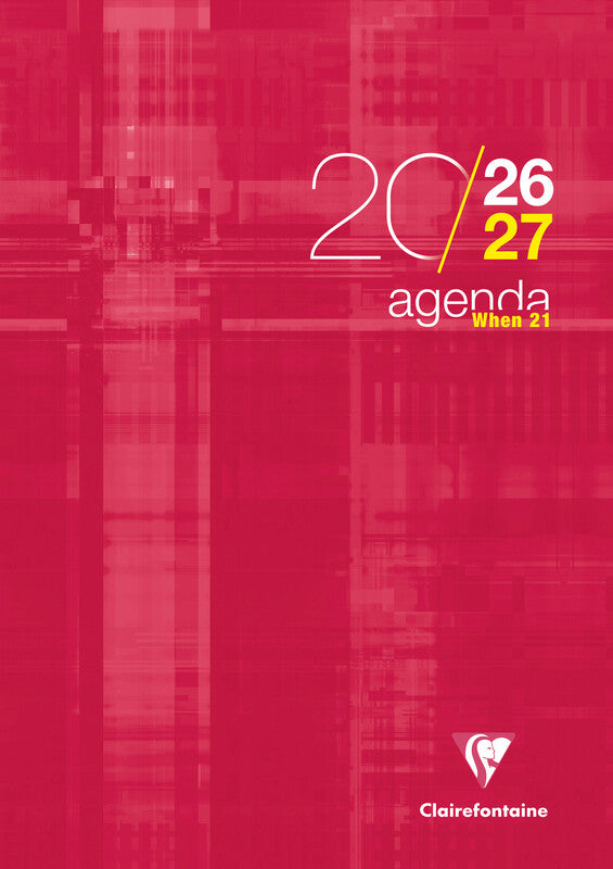 Clairefontaine When 21 Schüleragenda – 1 Woche/2 Seiten, gebunden, A4, Aug–Jul, mehrsprachig, PEFC