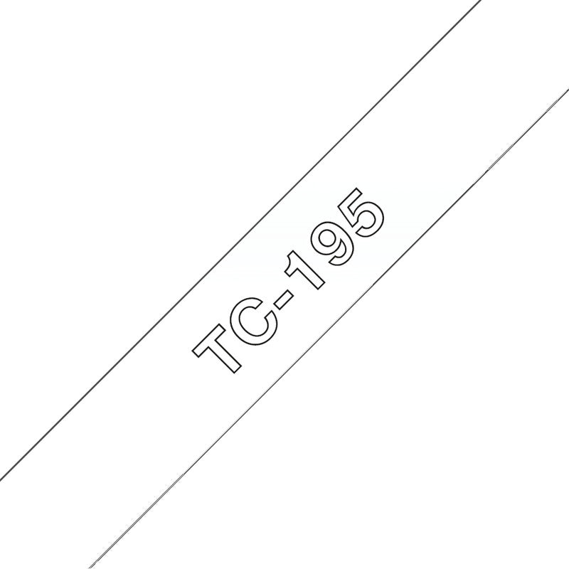 Brother Schriftband – 9 mm × 7,7 m, transparent, weiss