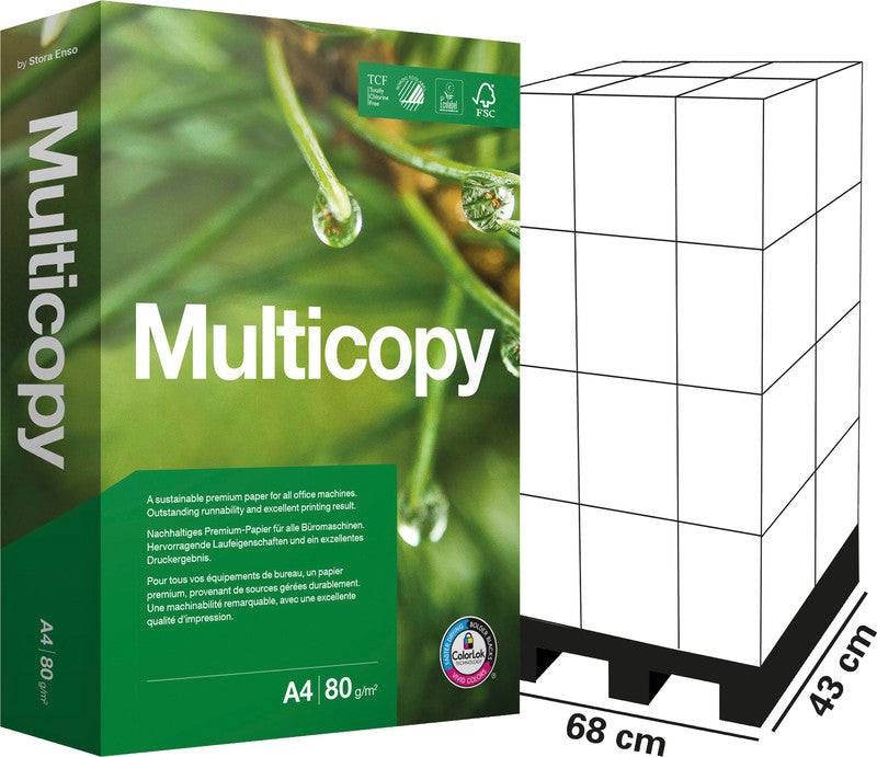 Papyrus Kopierpapier – A4, 80 g/m², weiss – für Inkjet/Laser/Kopierer – FSC – 500 Blatt