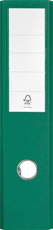 Esselte Ordner Swiss Edition Eco – A4 hoch – 2-Ring Hebelmechanik, Rücken 75 mm – grün, mit Niederhalter