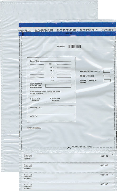 Elco Dokumententasche – 295 × 370 mm, ohne Fenster, bedruckt, grau, selbstklebend – 1 Stück