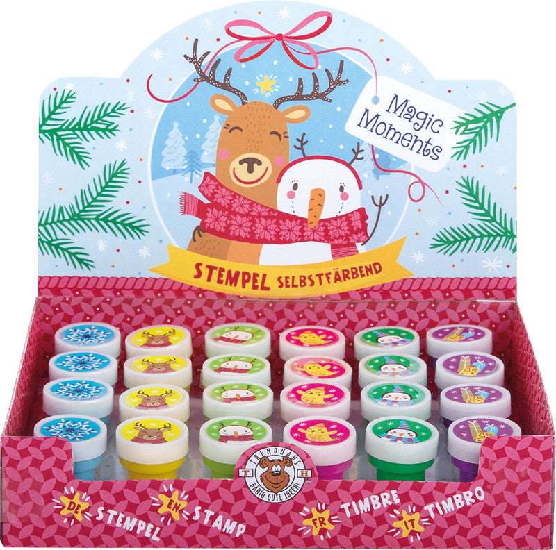 Trendhaus Magic Moments Motivstempel-Set – selbstfärbend, 6 Motive, sortiert