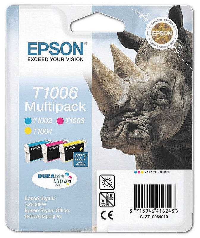 Epson Tintenpatronen-Multipack T1006, CMY, 3er-Pack