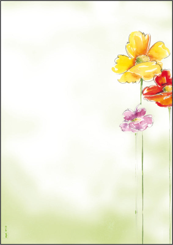 Sigel Designpapier Spring Flowers – A4, 90 g/m², 50 Blatt