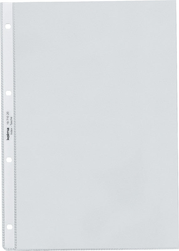 Kolma Sichtmappe Index – transparent, Kunststoff, glänzend, 95 µm, 5er-Pack