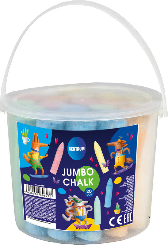 Centrum Strassenmalkreide farbig sortiert rund Ø 25 × 105 mm abwaschbar – 20 Stück