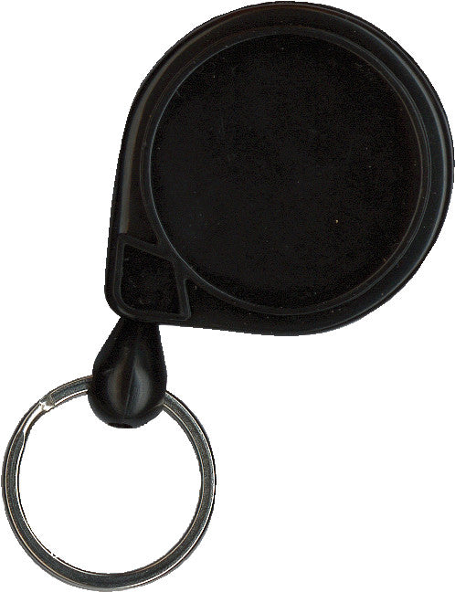 Key-bak Mini-Bak Schlüsselanhänger – Kunststoff, L 160 mm, schwarz, 900 mm Auszugsschnur, Gürtelklemme