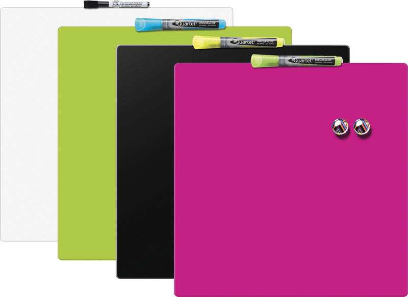 Rexel Whiteboard – 36 × 36 cm, magnetisch, inkl. GlowWrite-Marker, Magnete, Montagesatz