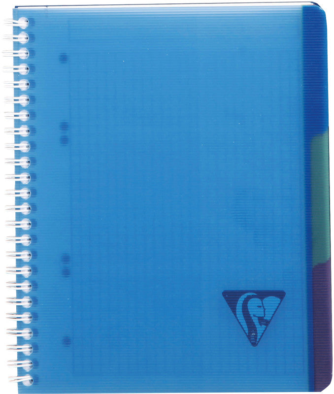 Clairefontaine Spiralheft, Spiralbindung, 90 Blatt, 4-fach gelocht, perforiert, 90 g/m² – farbig sortiert