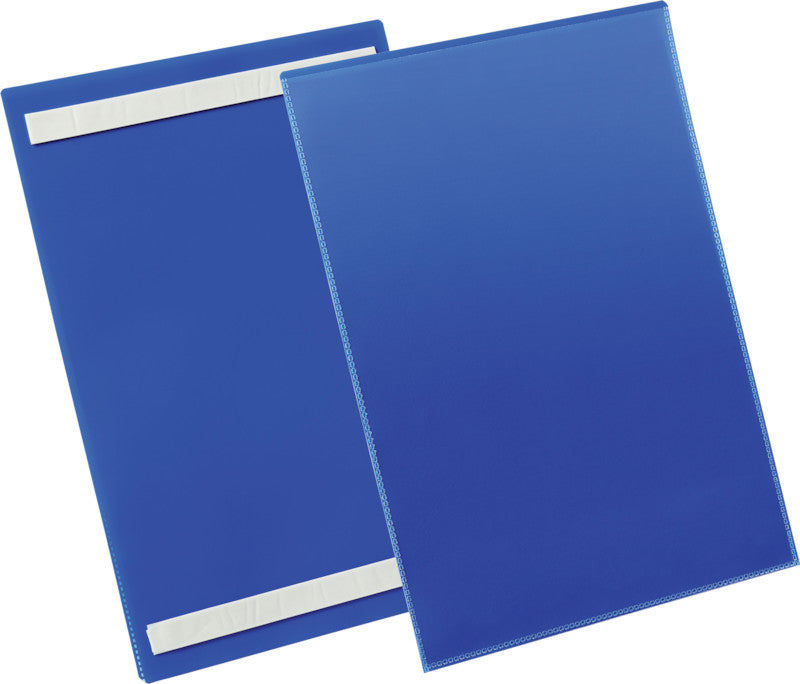 Durable Kennzeichnungstaschen – 210 × 297 mm, blau, selbstklebend, für A4 Hochformat