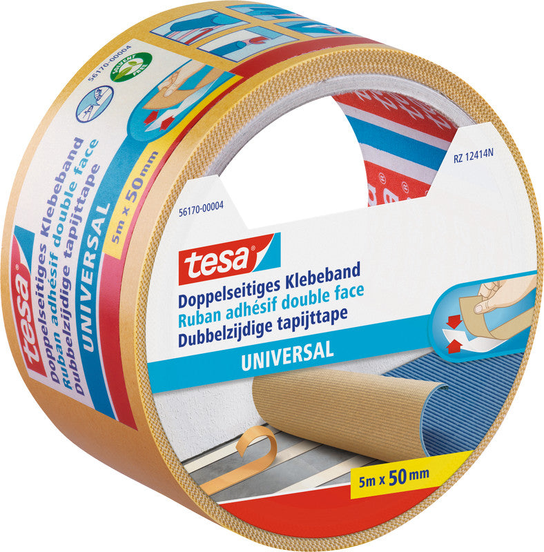 Tesa Montageband Universal, für glatte Oberflächen – 50 mm × 5 m, weiss