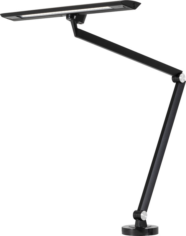Hansa Zirkon Tischleuchte mit Klemmfuss – 5000 K neutralweiss, 650 lm, schwarz