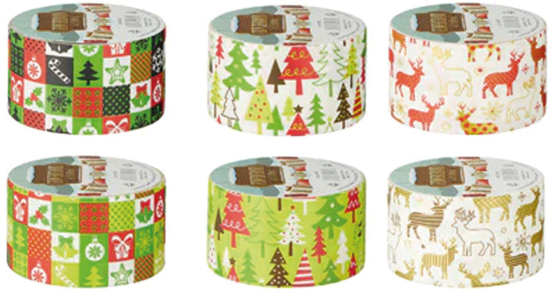 Noname Klebeband Xmas – PE, 48 mm × 3 m, 6 Motive sortiert