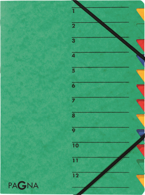 Pagna Sammelmappe für A4, Karton, mehrfarbig, mit Gummizug