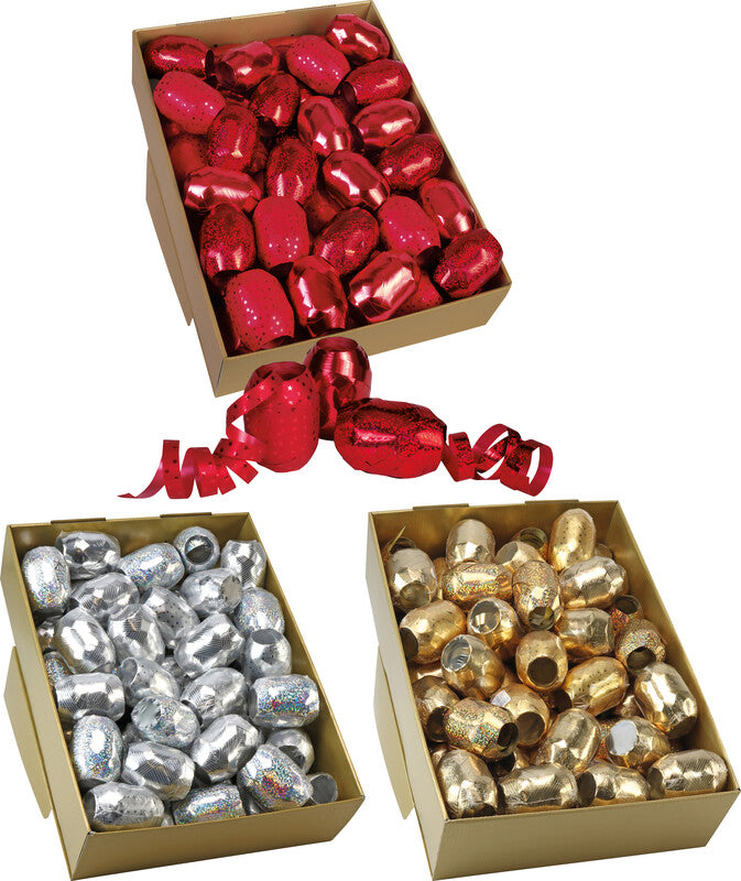 Präsent Geschenkband – Glossy – Weihnachten, Kunststoff – 10 mm × 20 m – Silber