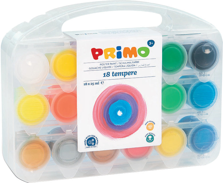 Primo Plakatfarbe – Set – 18 Stück, 18 × 450 ml