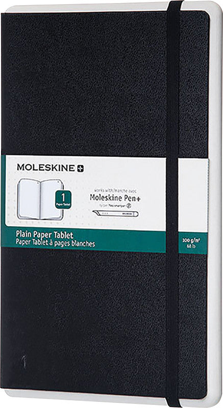 Moleskine Notizbuch, blanko, Leimbindung, Hardcover, 176 Seiten, 100 g/m² – schwarz, für Moleskine Notes App