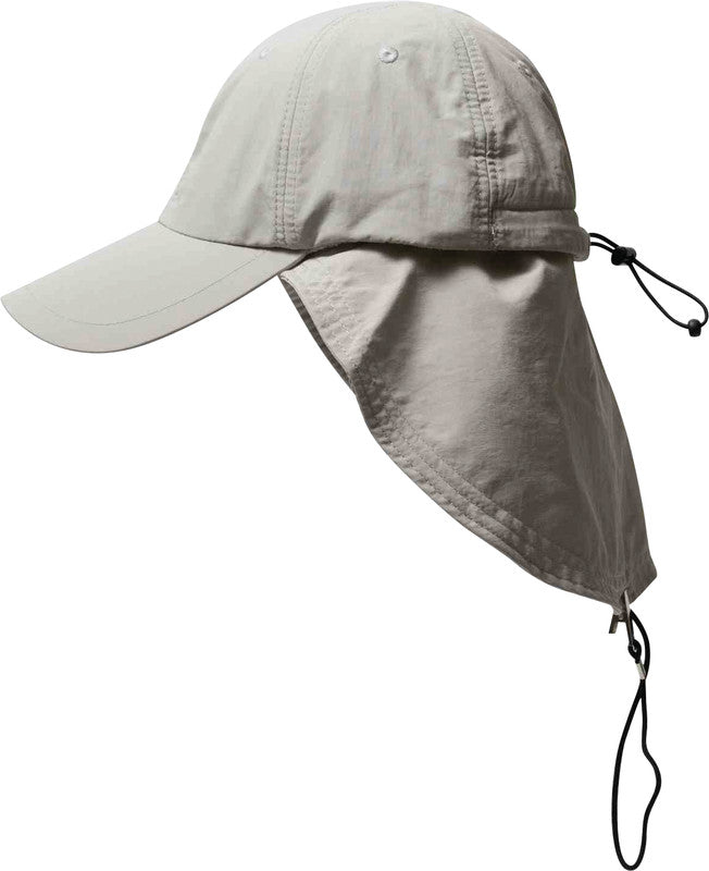Nackenschutzmütze – L (58–59 cm), 1 Stück – Nylon, Grau, Abnehmbarer Nackenschutz, Klettverschluss