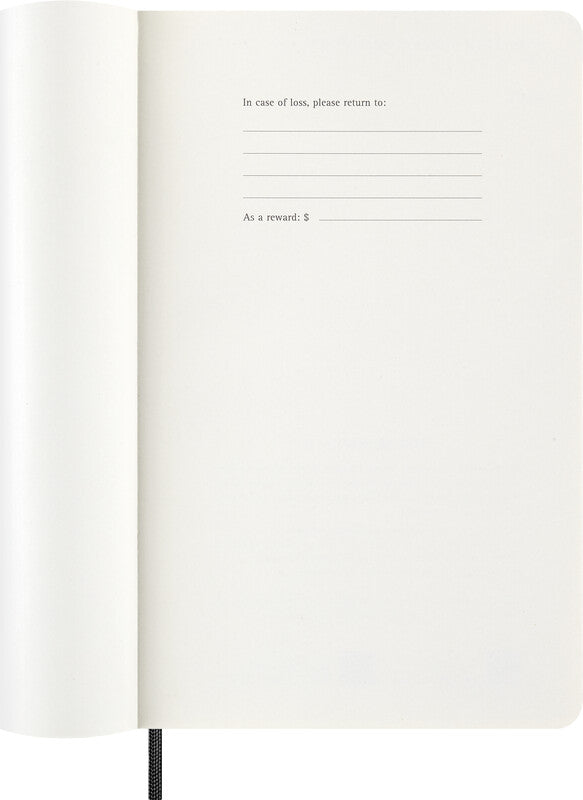 Moleskine Wochenagenda – 1 Woche/1 Seite, gebunden, 13 × 21 cm, 2027, schwarz, FSC