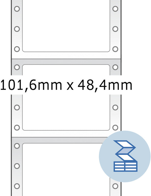 HERMA Druckeretiketten, 102 mm × 48 mm, weiss, Papier, permanent, 2000 Etiketten