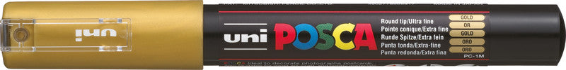 Uni-Ball Uni Posca Non-Permanent-Marker – Rundspitze 0,7 mm – Gold – deckend