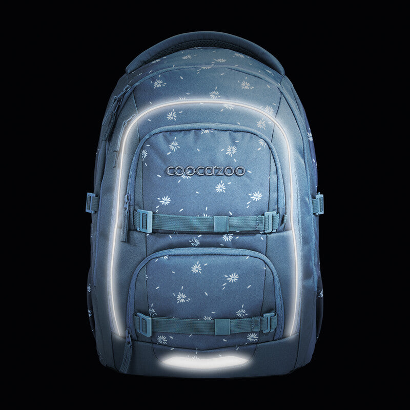 Coocazoo Rucksack Porter – Bloomy Daisy – aus 100% recyceltem rPET – B 30,0 cm × H 46,0 cm × T 23,5 cm