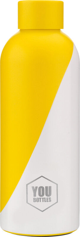 Youbottles Trinkflasche Dual – 5 dl – Edelstahl, isoliert, Schraubverschluss – Dressed Lemon
