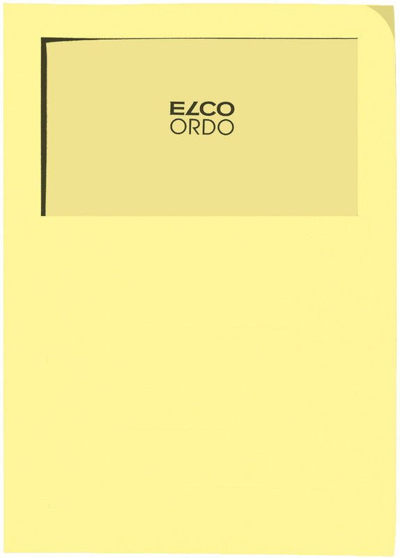 Elco Ordo Classico Sichtmappe A4 – 100 Hüllen, Gelb, Papier