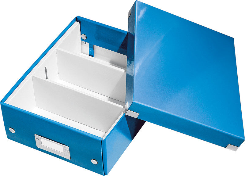 Leitz Click&Store WOW Aufbewahrungsbox B 220 × H 100 × T 285 mm – mit Deckel, Blau, PP
