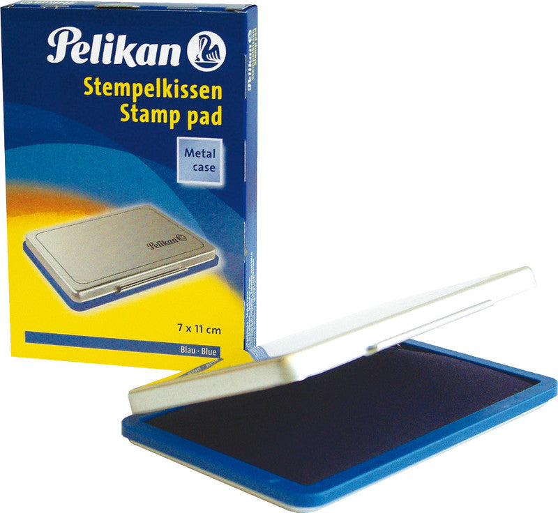 Pelikan Stempelkissen – getränkt, Metall, 110 × 70 mm, Blau