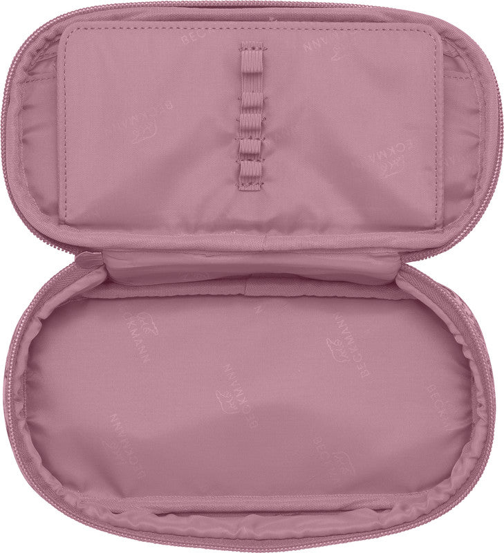 Beckmann Sport Jr. Etui Schlamperetui, leer – Pink Quilt – Kunststoff – 22,0 × 11,0 × 5,0 cm
