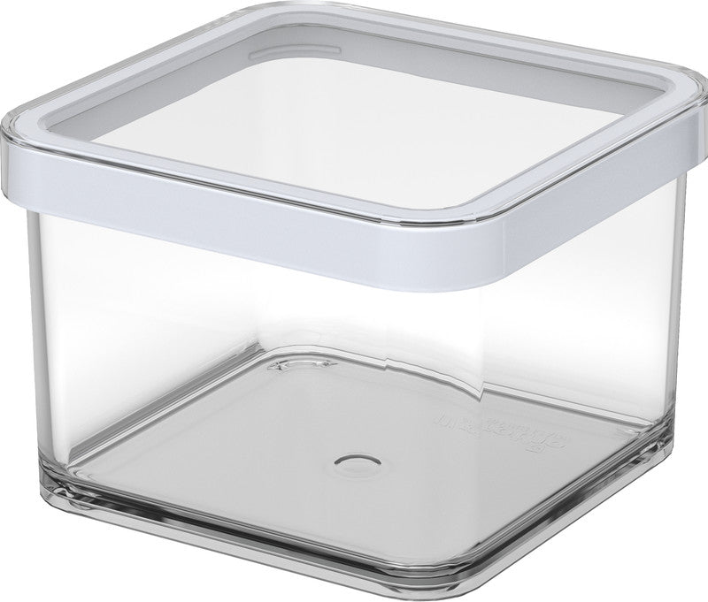 Rotho Vorratsdose Loft – 0,5 l – rechteckig – Kunststoff – transparent – 10 × 7 × 10 cm