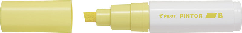 Pilot Pigment-Marker Pintor – Keilspitze 8 mm – Pastellgelb – Für dunkles Papier geeignet