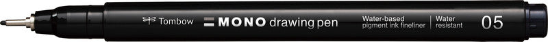 Tombow Mono Drawing Pen Fineliner – schwarz – wasserfest