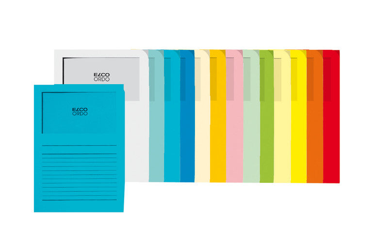 Elco Sichtmappe A4 – sortiert, Papier, 100er-Pack
