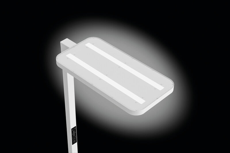 Hansa Saphir Plus Stehleuchte – 4000 K Neutralweiss, dimmbar, mit Bewegungs- & Tageslichtsensor, 11000 lm